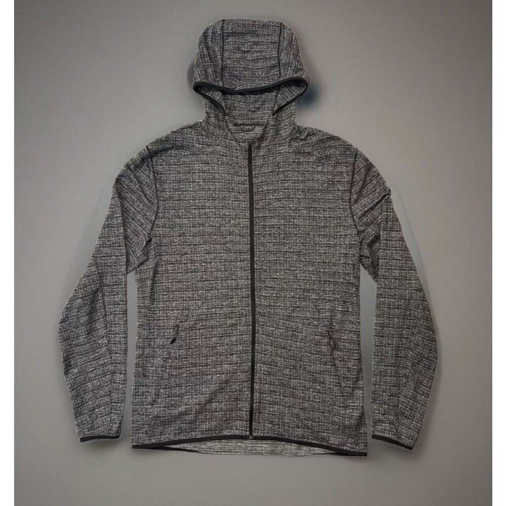 LULULEMON Mens City Sweat Zip Hoodie Sz L Heathered Gray Full Zip Pockets